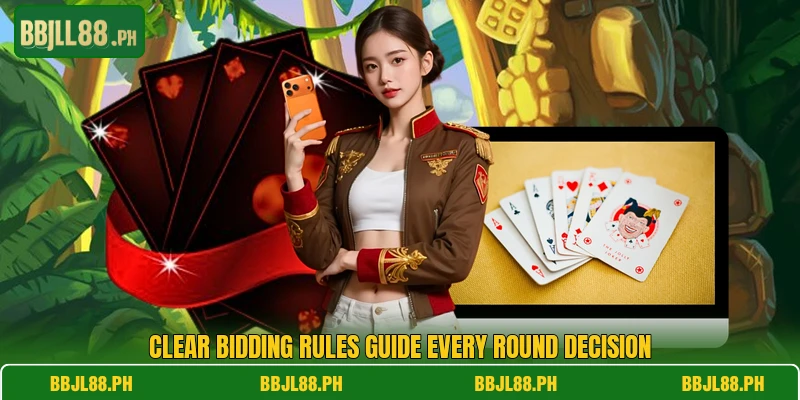 Clear bidding rules guide every round decision