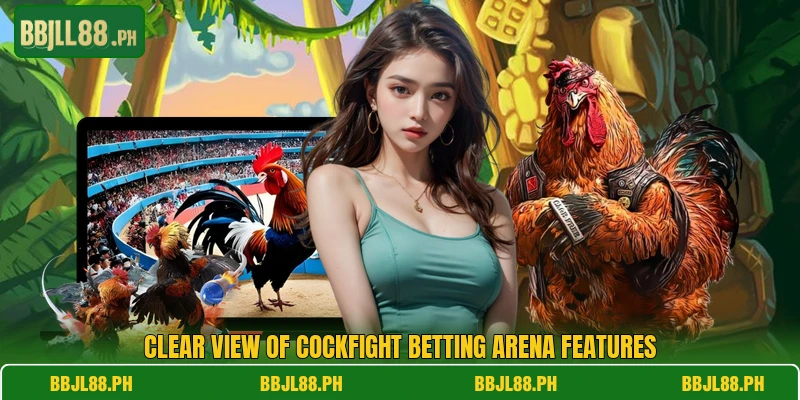 Clear view of cockfight betting arena features