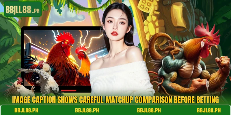Image caption shows careful matchup comparison before betting