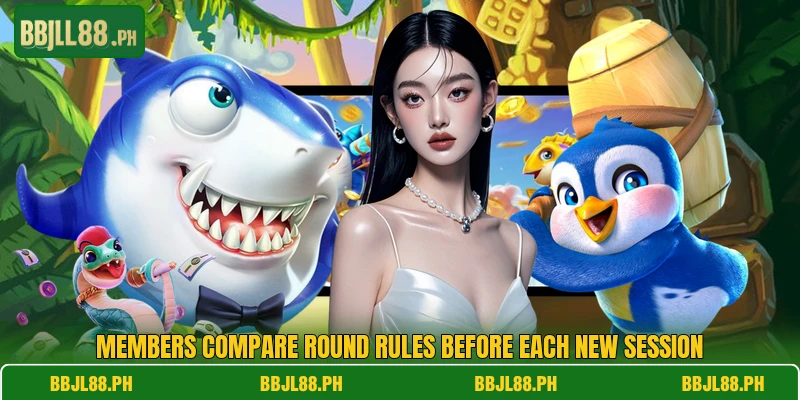 Members compare round rules before each new session