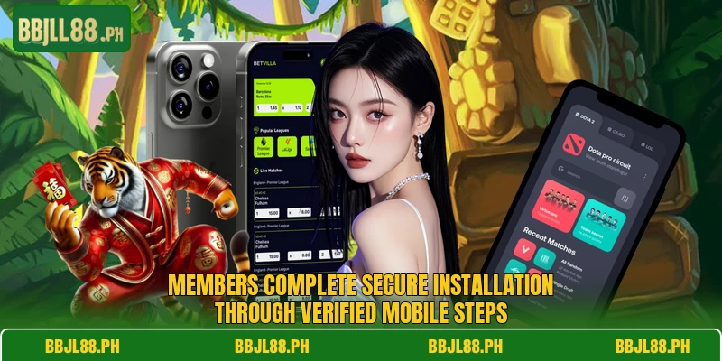 Members complete secure installation through verified mobile steps