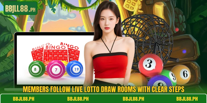 Members follow Live Lotto draw rooms with clear steps