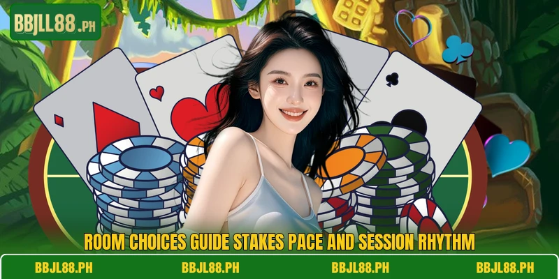 Room choices guide stakes pace and session rhythm